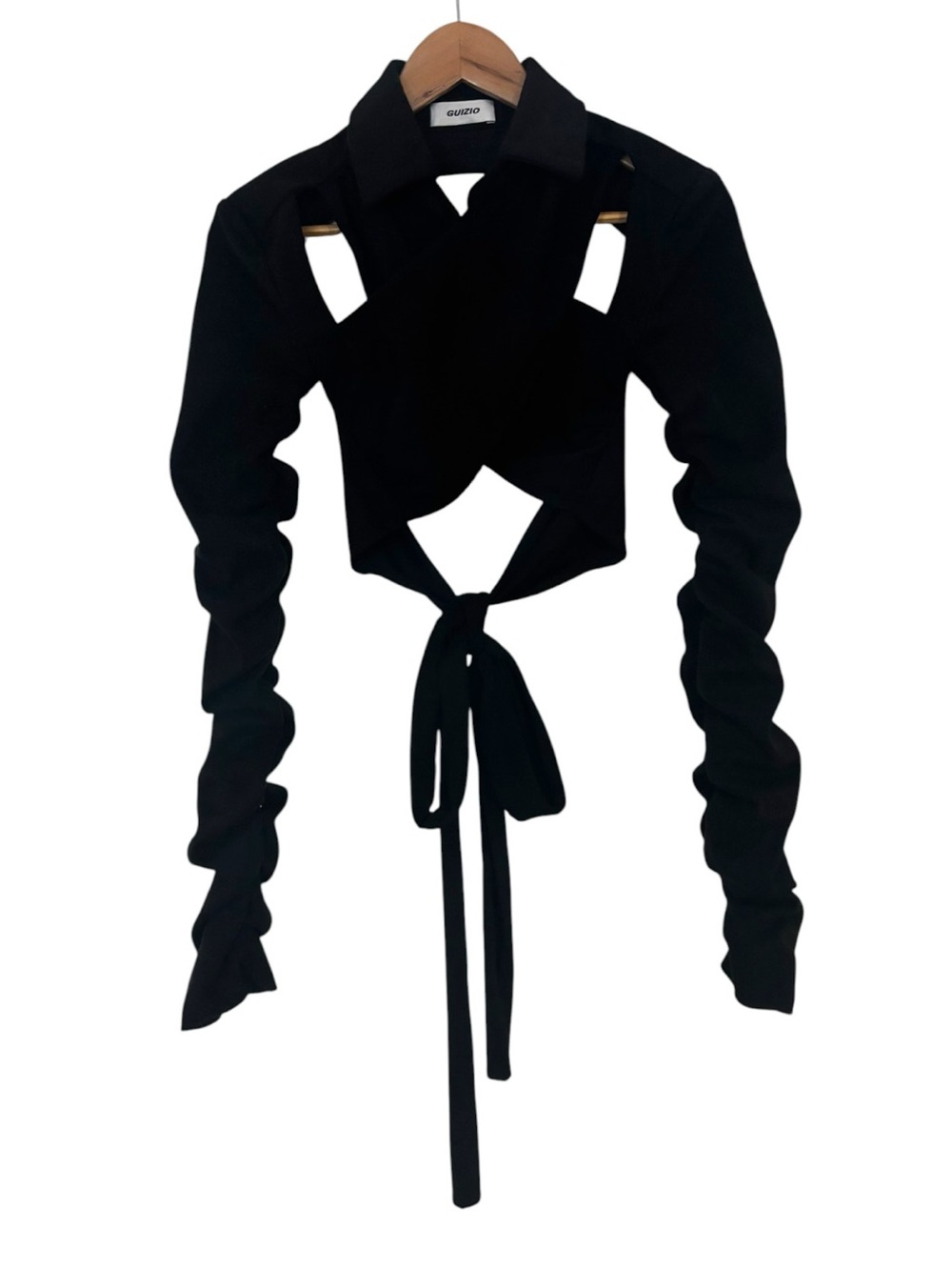 Danielle Guzio Cutout Blazer Wrap Top - Picture 2 of 4